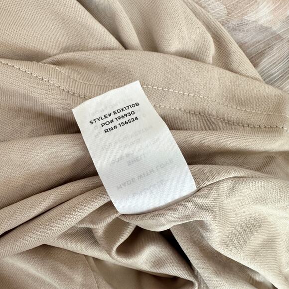 Lulus Happily Sweet Beige Floral Mock Neck Backless Midi Dress Cocktail S NWT - Picture 8 of 14